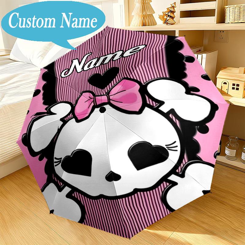 Custom Name Umbrella Monster Skull Theme Umbrella 8-Frame for Travel, Camping, Casual Lightweight Portable, Essential for Family Gifts