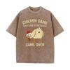 Funny Chicken Game Graphic Men's T-Shirt Don't Look At The Chicken Printed Short Sleeve Tee Women's Tee Tops