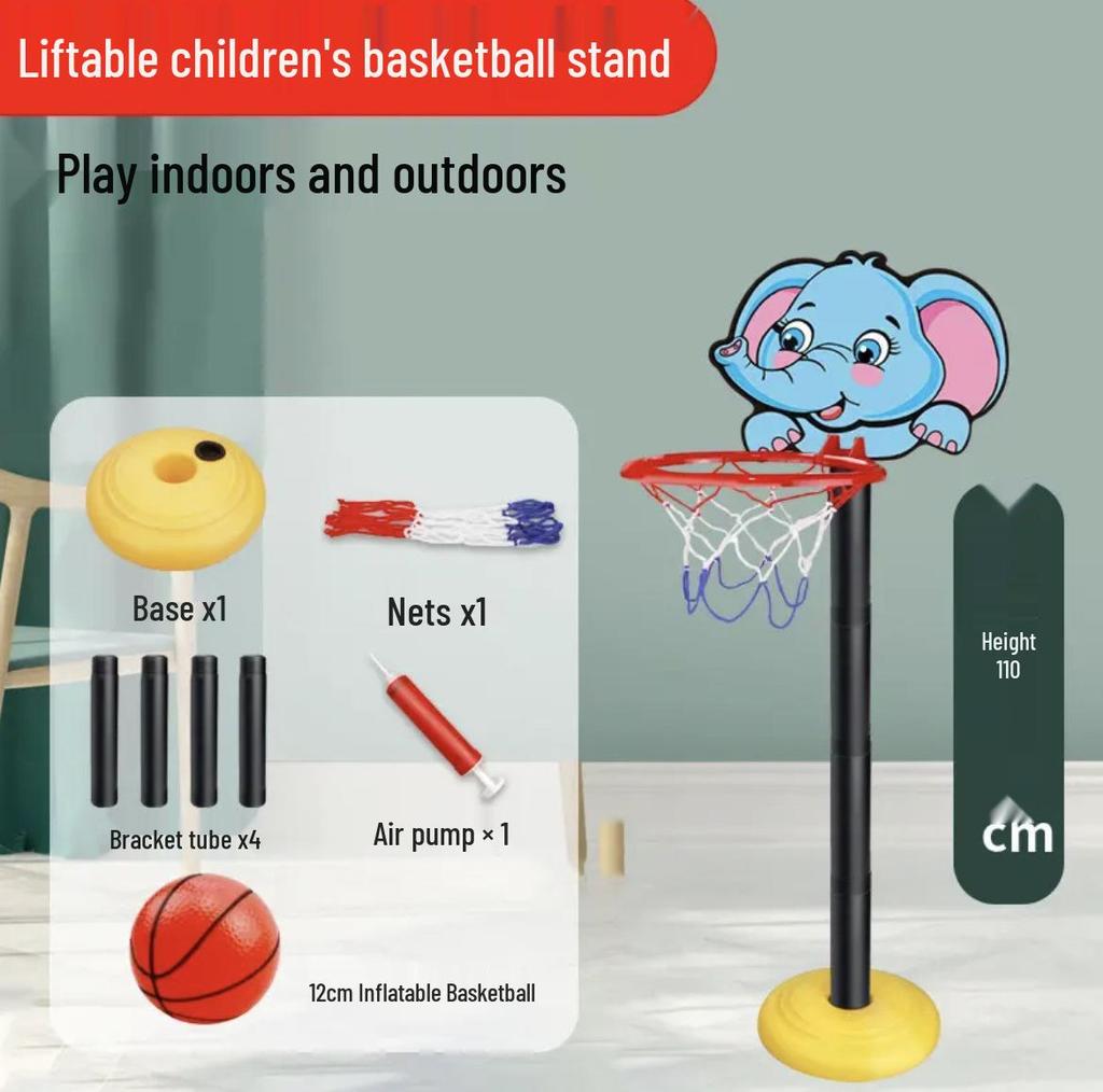 Adjustable Children's Basketball Hoop for Early Education - Outdoor Toy Stand with Height Customization