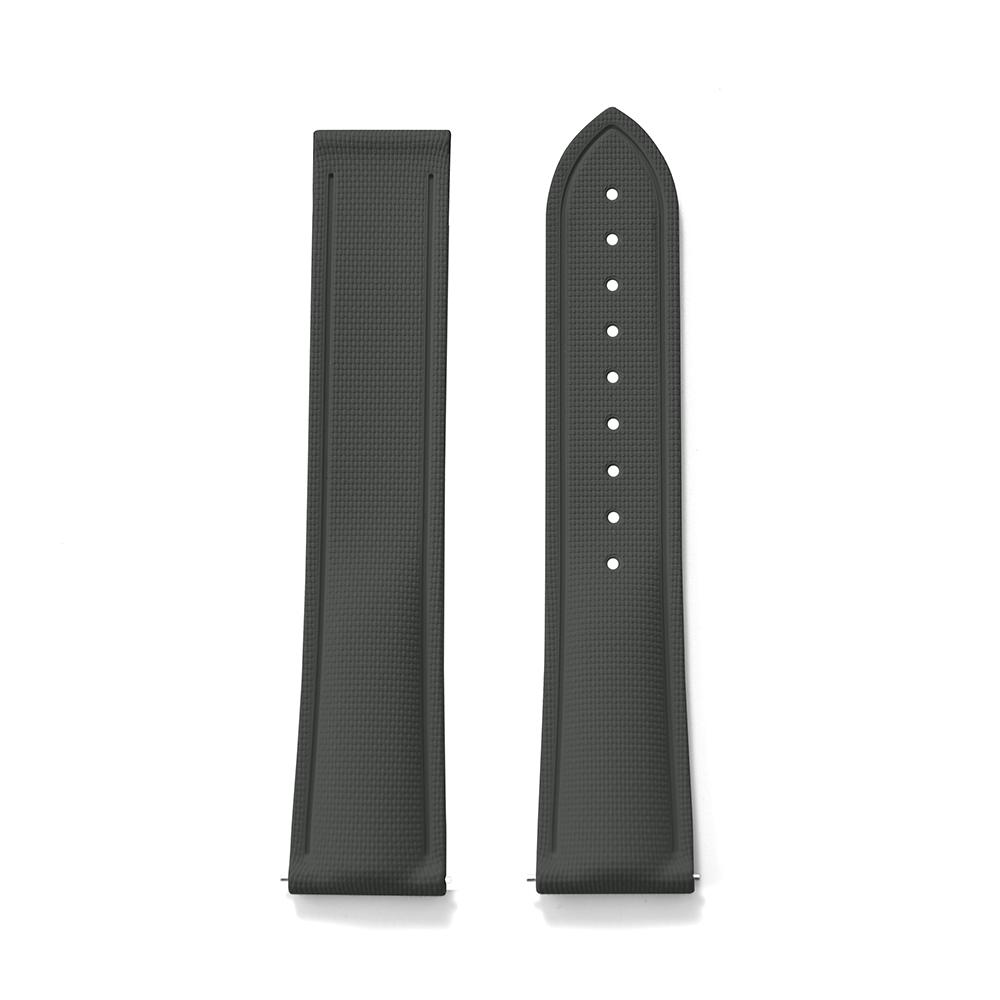 Premium Grade Soft FKM Rubber Watch Strap 20mm 21mm 22mm Perfect Fit Flat End Universal Quick Release Watch Strap