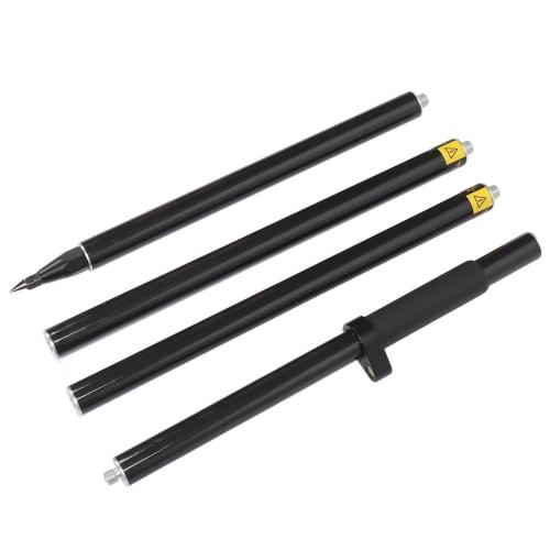4 Section Prismatic Pole, Level Bubble 2 Meter Total Station Prismatic Pole Aluminum Alloy for Tunnel Subway Mine Highway
