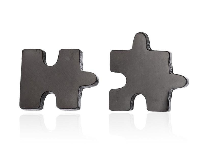 Mode Edelstahl Geometrische Ohrringe Schwarz Kleine Stern Mond Rund Dreieck Ohrstecker für Frauen Männer Hip Hop Ohr Zirkon 2022