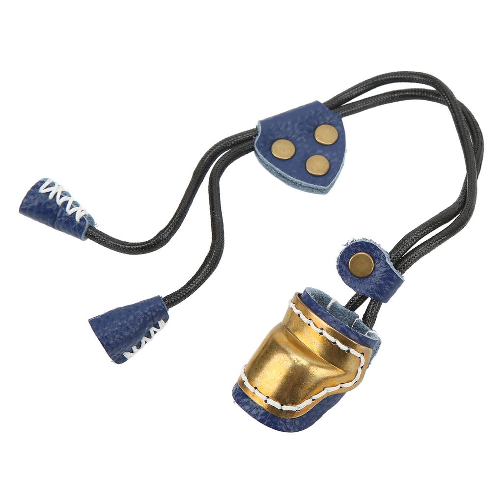 Archery Fingers Guard Protector Brass and Leather Archery Thumb Ring for Traditional Archery Equipment Outdoor