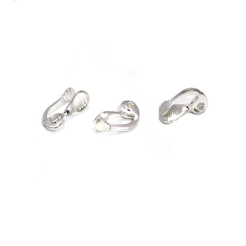 10 Pcs Stainless Steel Non Pierced Ear Clips on Earrings Making Supplies Earring Clips With Loop for Women DIY Jewelry Findings