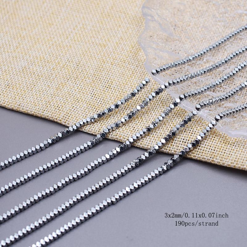 Plating Silver Color Retention Natural Hematite Stone Spacer Loose Beads For Jewelry Making Diy Bracelets Finding