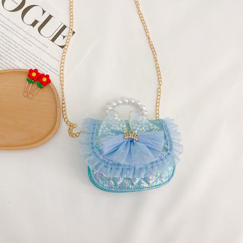Adorable Mini Princess Shoulder Bag For Kids With Chic Pearl Design And Magnetic Closure