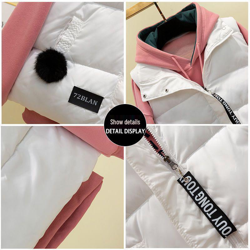 2024 Damen Koreanischer Stil Daunen-Baumwollweste - Frühjahrs-/Herbst-Oberbekleidung, Winterjacke