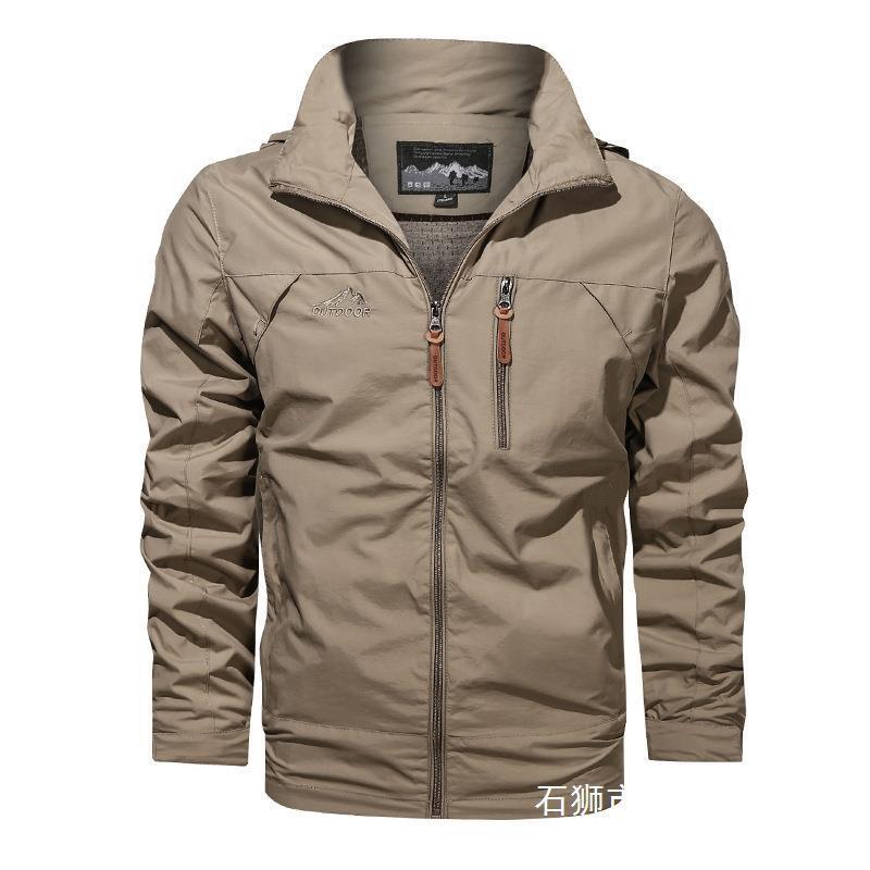 Mens Lightweight Windproof Waterproof Casual Jacket Hooded Outerwear Outdoor Leisure