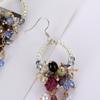 New Fashion 1 Pair Statement Flower Crystal Bead Tassel Fringed Earrings For Women Rhinestone Long Chain Crystal Drop Earrings