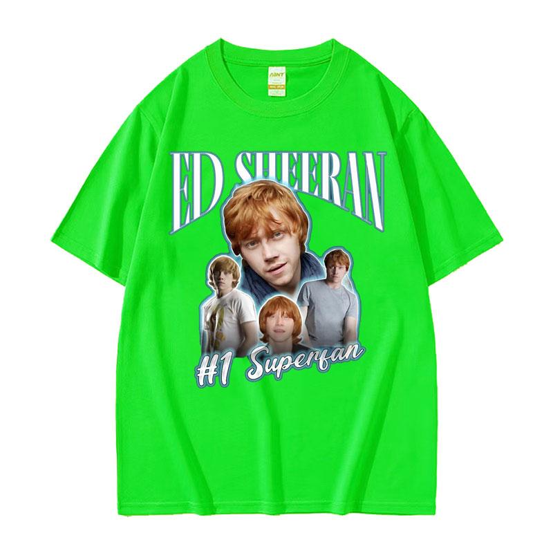 Funny Ed Sheeran Number One Superfan Meme T Shirt Women Fashion Retro Short Sleeve T-shirt Unisex Gothic Casual Cotton Tshirt