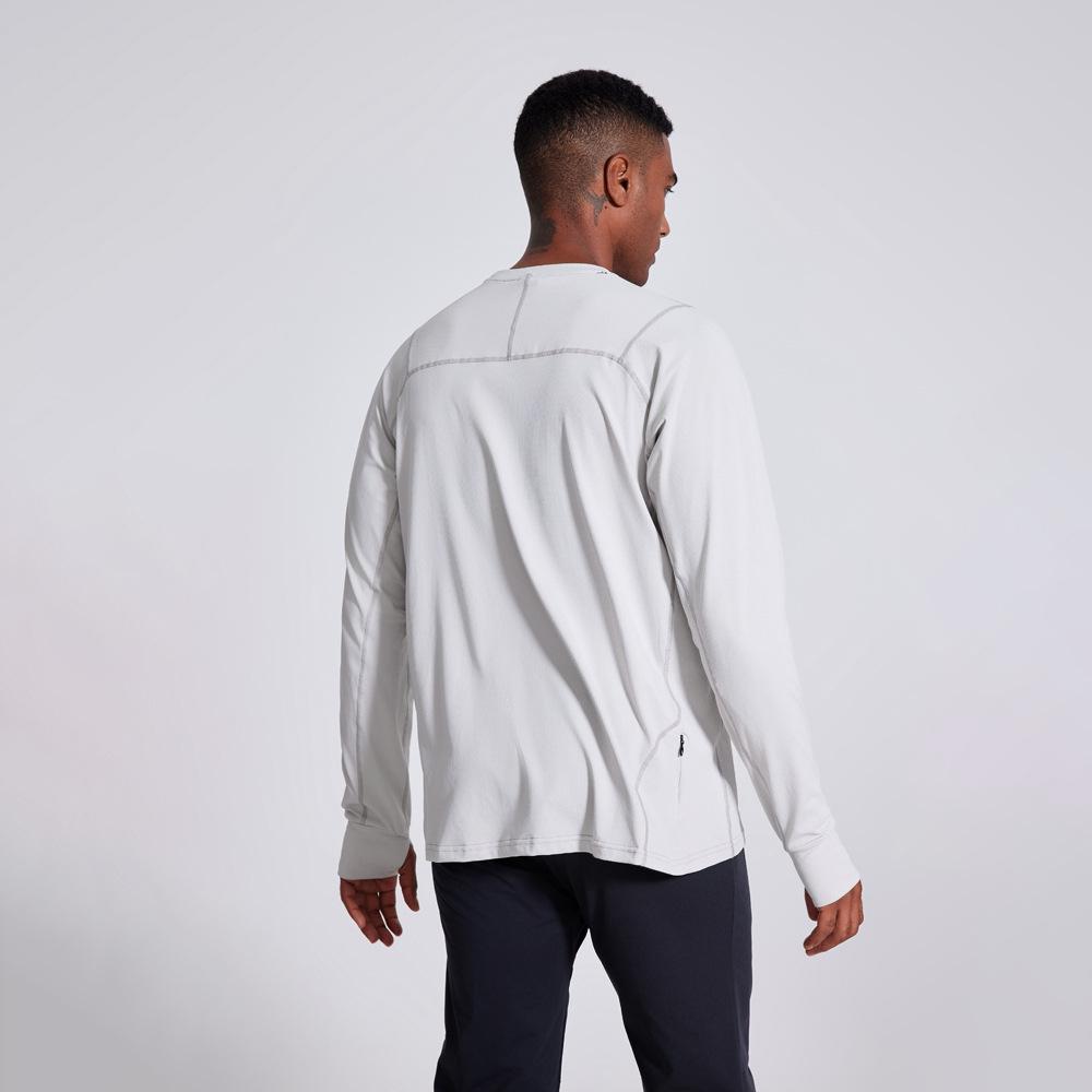 Men's Autumn Quick-Dry Long Sleeve Solid Pullover with Zipper for Sun Protection