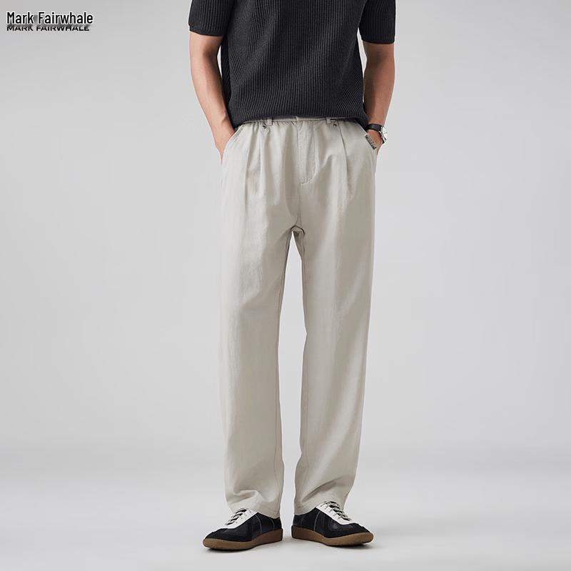 MARK FAIRWHALE Men s Summer Casual Straight-Leg Work Pants 32