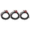 3Pcs Audio Cable 3.5mm To 2RCA Cable Oxygen Free Copper Black Aluminium Alloy Shell for Phone Tablet
