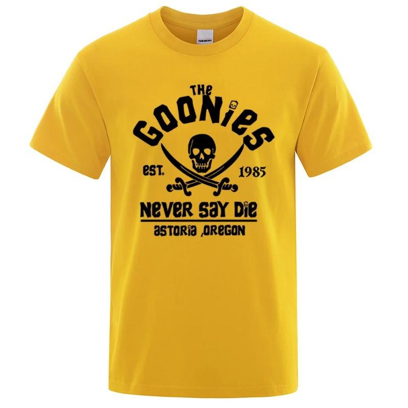 Hip hop men Oregon Pirate Flag never says summer casual fashion breathable men's cotton short sleeve top T-shirt