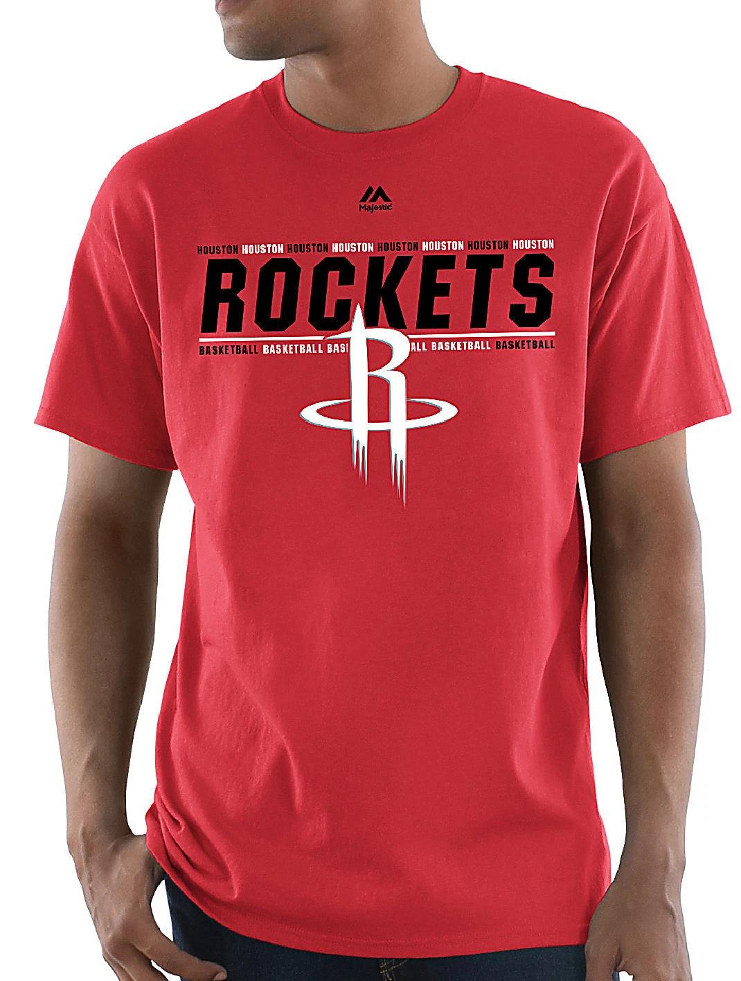 Houston Rockets Mens Red Thrill A Minute Short Sleeve T shirt (X-Large) 3XL