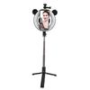 Kabelloser Bluetooth Selfie-Stick mit Ringlicht-Halterung, Faltbarer Stativständer, Desktop-Selfie-Stick