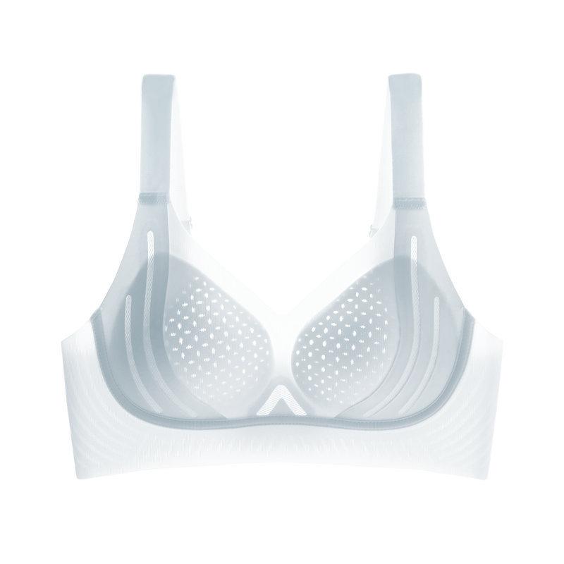 Traceless comfortable breathable underwear women's thin big breasts show small breasts gather up and support the secondary breasts, anti-sagging bra