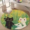 1PC Cat Wedding Office Round Area Rug,  Mat Suitable ForOffice, Under Office Chairs Bedroom Living Room Home Decor, Room Deco