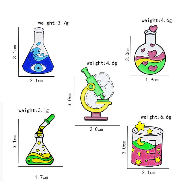 Creative Science Experiment Brooch: Microscope, Beakers, Droppers Combo