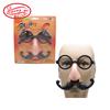 Novelty Party Glasses with Attached Fake Nose and Curled Mustache Costume Accessory for Events and Themed Celebrations