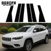 Fit For Jeep Cherokee KL 2014- Gloss Black Door SIde Decor Pillar Post Window Moulding Trim Stiker Cover Accessories Set