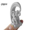 Decorative Figures for Entryway Table 2Pcs 3D Printed Baby Elephant Ornaments, Romantic Heart Shaped Figurines, Modern Handmade Look Home Accents