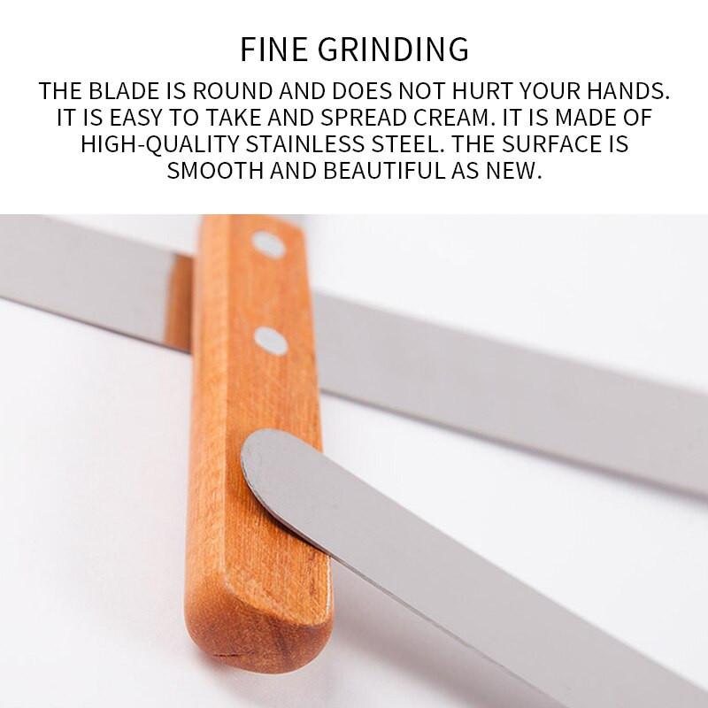 6/8/10 Inch Stainless Steel Butter Cake Cream Knife Spatula Wooden Handle Kitchen Tools 6/8/10 Inch