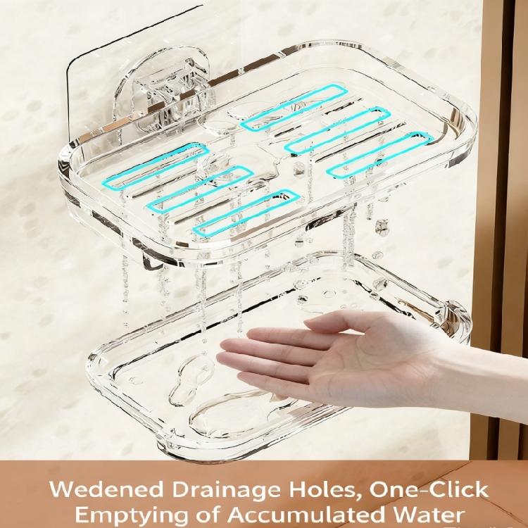Practical Soap Storage Solution Wall Mounted Soap Dish with Drainage Holes for Clean and Accessible Bathroom Environment