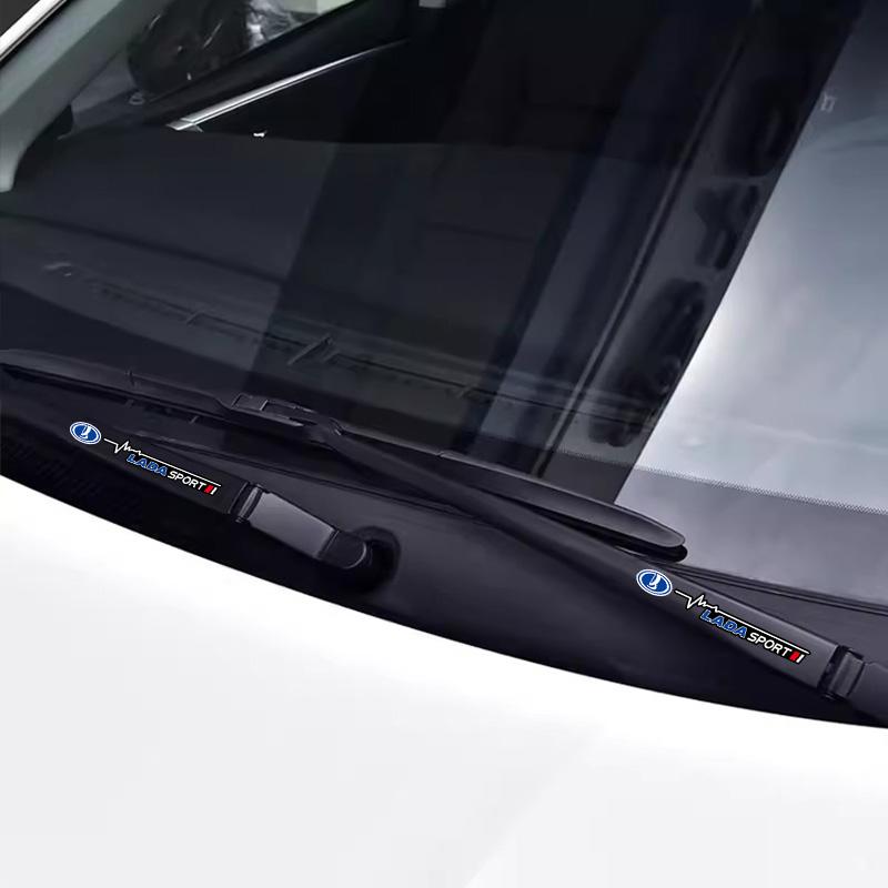 2 Stück Auto Karosserie Fenster Scheibenwischer Aufkleber Decals Zubehör für Lada Vesta Niva Samara Kalina Largus Priora Xray Granta Cross