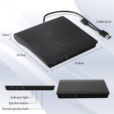 USB 3.0 Typ-C Externes Optisches Laufwerk DVD Brenner RW DVD ROM CD Player Brenner Leser Rekorder Tragbares Laufwerk für PC Laptop