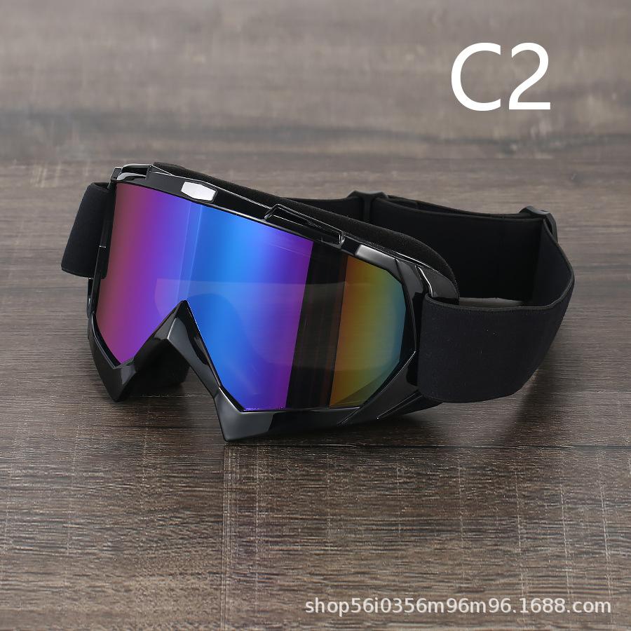 Painted Off-road Motorcycle Goggles, Retro Harley, Locomotive Outdoor Sports Riding Goggles, Ski Eyes
