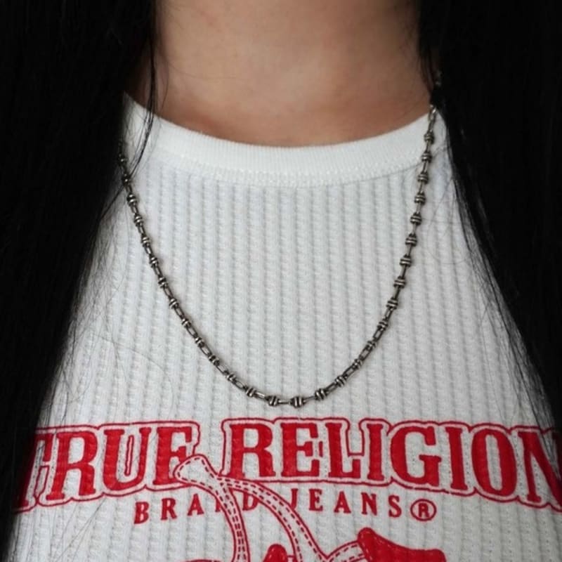 

YEONSEUNG Double oval necklace os