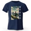 Demon Slayer Mount Fuji Printed Pure Cotton T-shirt Men/women Fashion Casual Loose Plus-size Short Sleeves Top