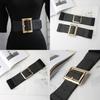 Ou Meifeng Square Buckle Waist Belt Womens Cummerbund Accessories Clothing