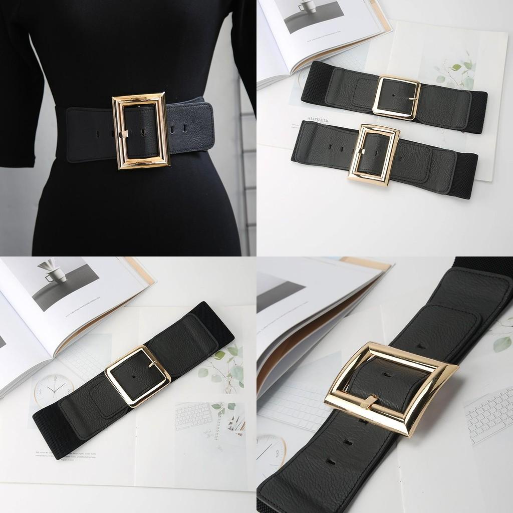 Ou Meifeng Square Buckle Waist Belt Womens Cummerbund Accessories Clothing