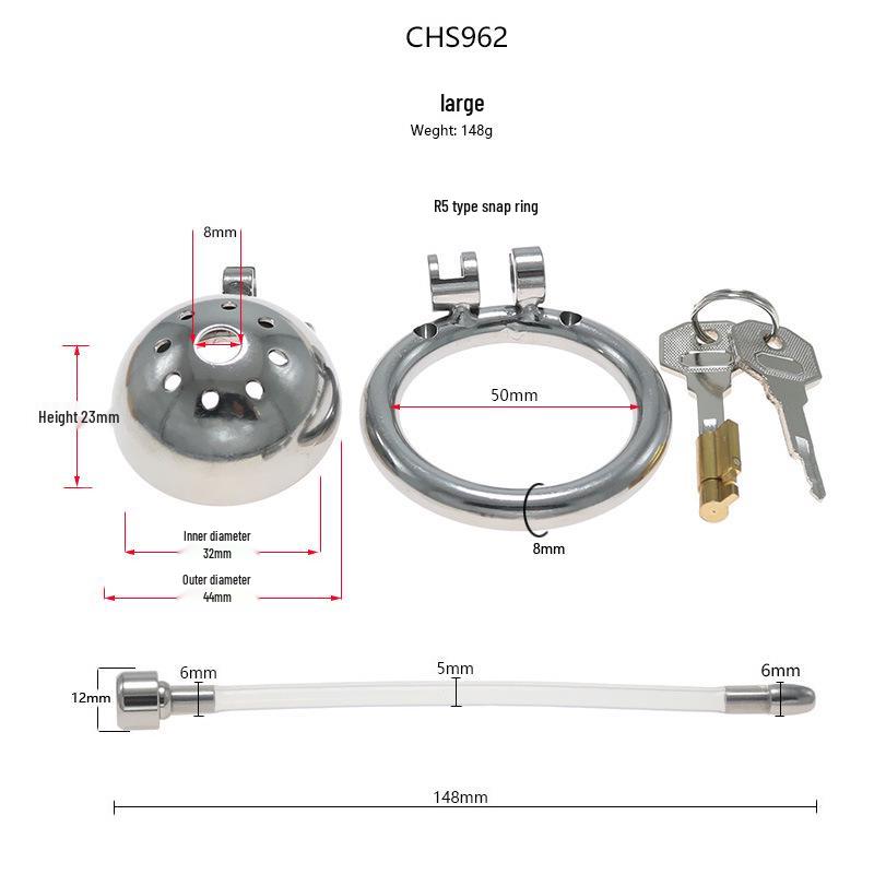 Chaqu Stainless Steel CB3000 Chastity Device Hemisphere Cage for Men