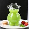 12oz Bear Shaped Glass Cup Cute Bear Coffee Cup Reusable Beer Wine Cocktail Glassware for Home Bar Kitchen Restaurant Party