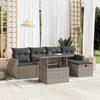 VidaXL Garden Lounge Set 6 Pcs with Light Grey Cushions Wicker 3275132