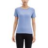 Decathlon KIMJALY Seamless Mesh Knit High Stretch Sweat-Wicking Quick Dry Slim Ralan Short Sleeve T-Shirt Women's Light Blue