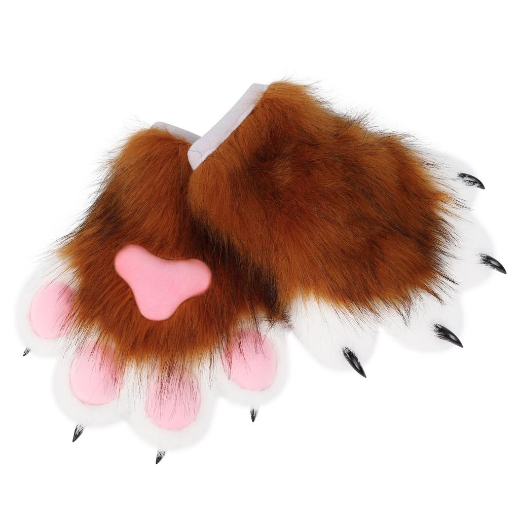 Plush Furry Fursuit Claws Fursuit Performance Cos Comic Show Props Glue Beast Claw Gloves Accessories