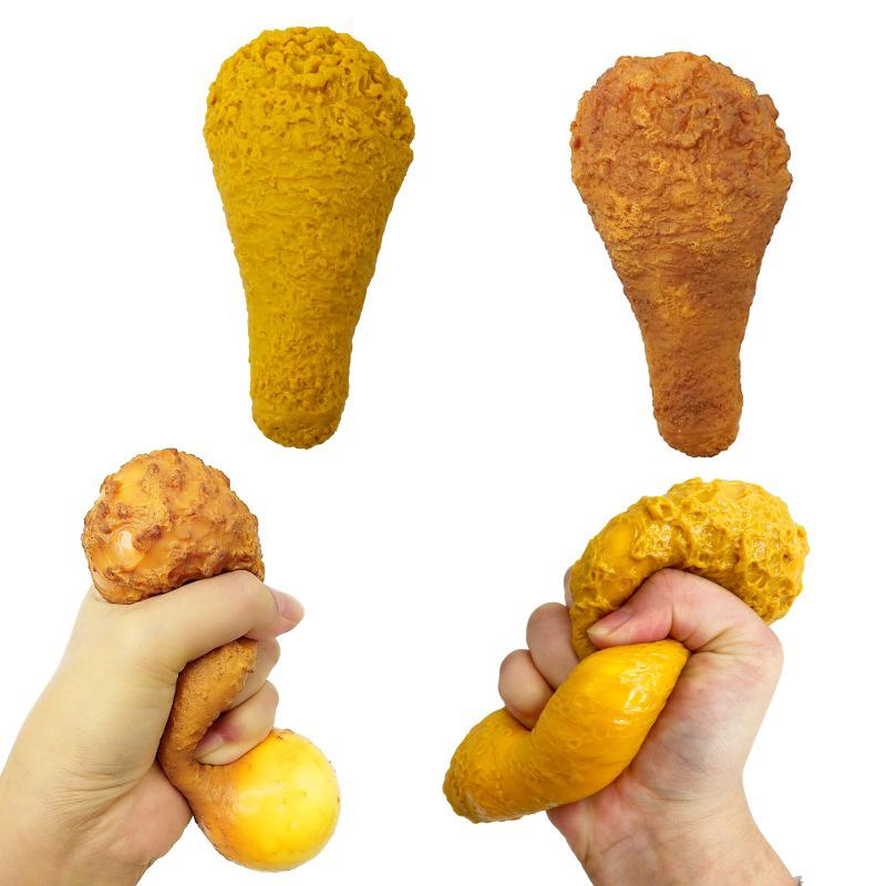 1PC Simulation Fried Chicken Drumstick Squishy Toy Slow Rising Realistic Food Squeeze Toy Boys Girls Birthday Party Favors