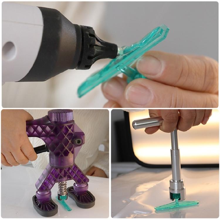 DIY Car Body Restoration Dent Repair Kit With Clear Plastic Pulling Tabs Multiple Depth Adaptability Home & Workshop Use