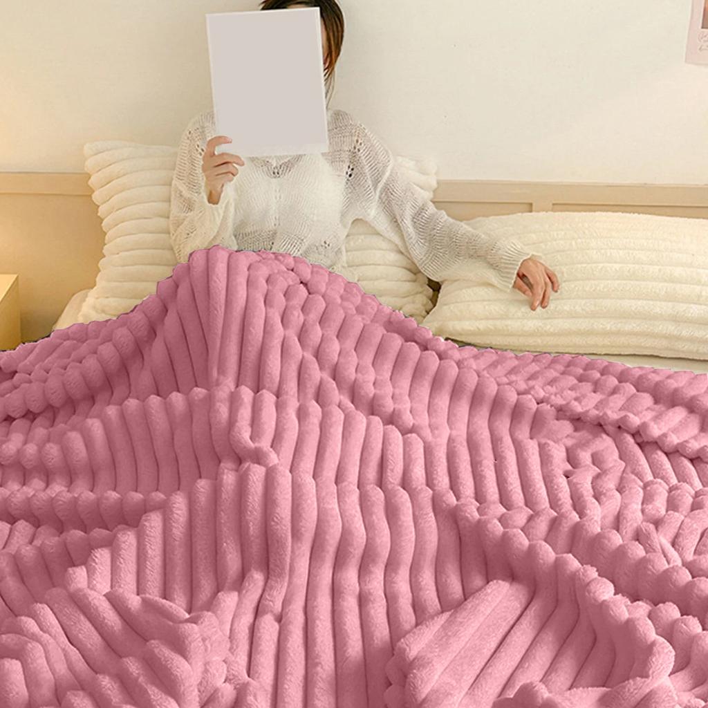 Comfortable Faux Sofa Throw Blanket, Lightweight, Comfortable And Soft Cream Large Throw Blanket For Sofa Bed Living Room, 40 Inch