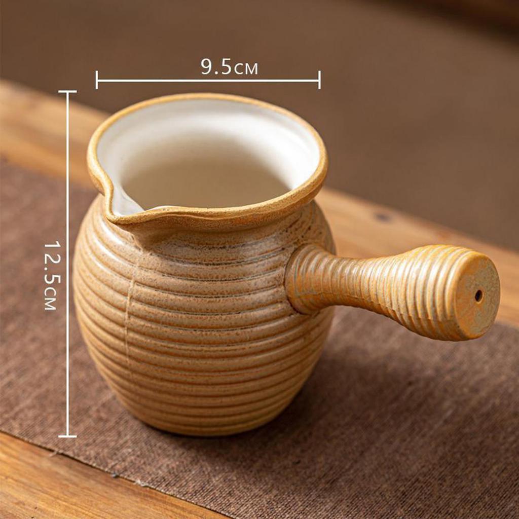 Ceramic Teapot Porcelain Tea Pot with Rope Wrapped Handle Maker for Home Lovers Gift Picnic