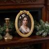 Antique Oval Picture Frame With Rose Design Resin Photo Frame For Tabletop And Wall Hanging Farmhouses Home Decors Gift