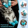 Cat Muzzle, Cat Mouth Cover for Grooming with 4 Silicone Paw Shoes, Cat Anti Bite Helmet, Silicone Claw Covers, Cat Breathable Hood for Cats Bathing