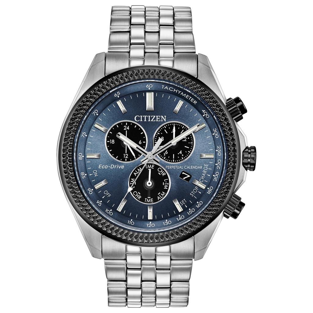 Citizen Brycen Blue Black Watch Chronograph Men's Eco-Drive BL5568-54L