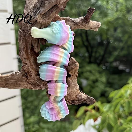 Seahorse Decor 3D Printed Decoration Articulated Figurine with Movable Joints Bendable Figure