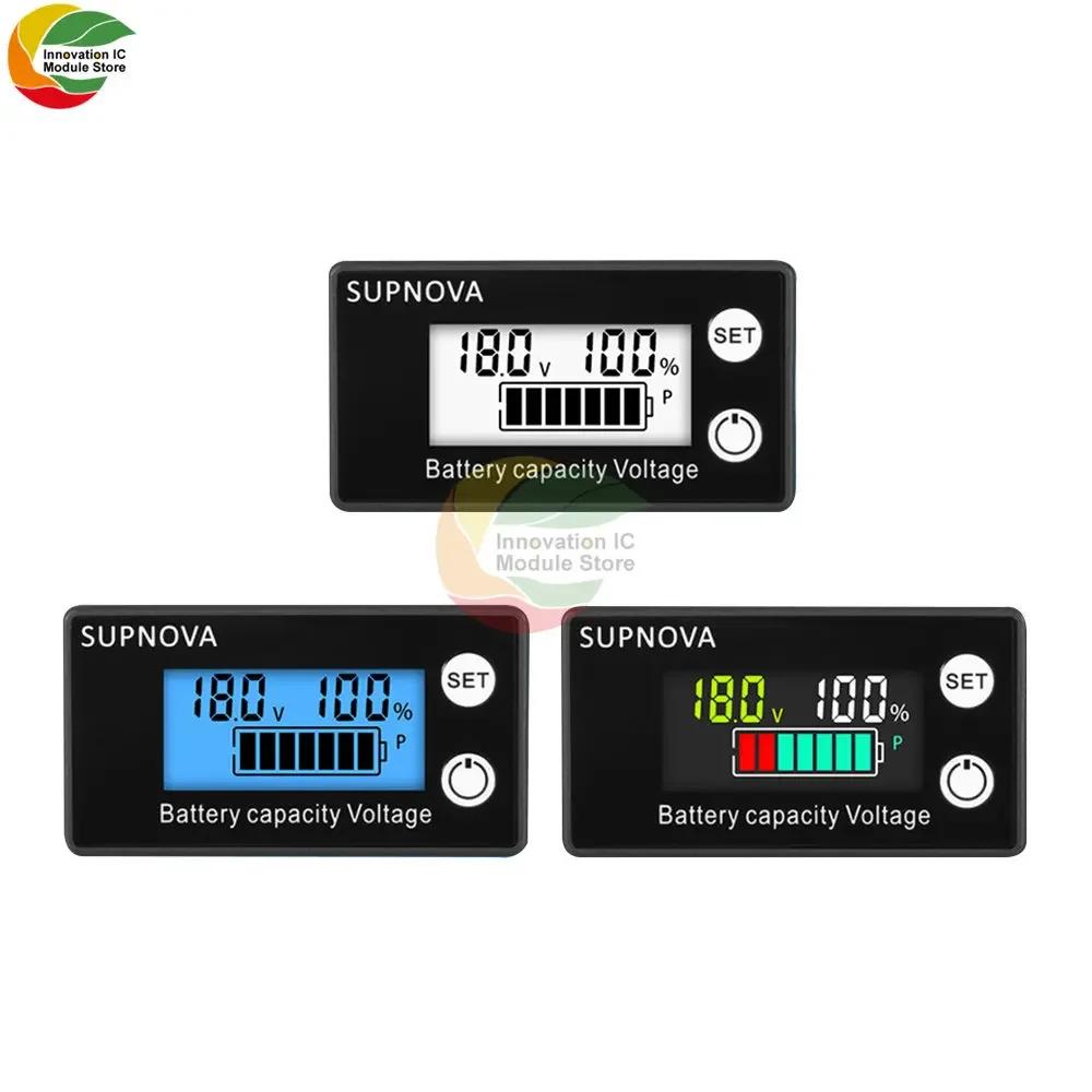 6111A DC8-111V Battery Capacity Indicator LCD Digital Power Meter Lead-acid Lithium LiFe PO1 Voltage Tester for Car Motorcycle