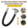 Universal Tire Inflatable Pump Extension Tube Flexible Rubber Hose For Car Bike Motorcycle Quick Inflation Use